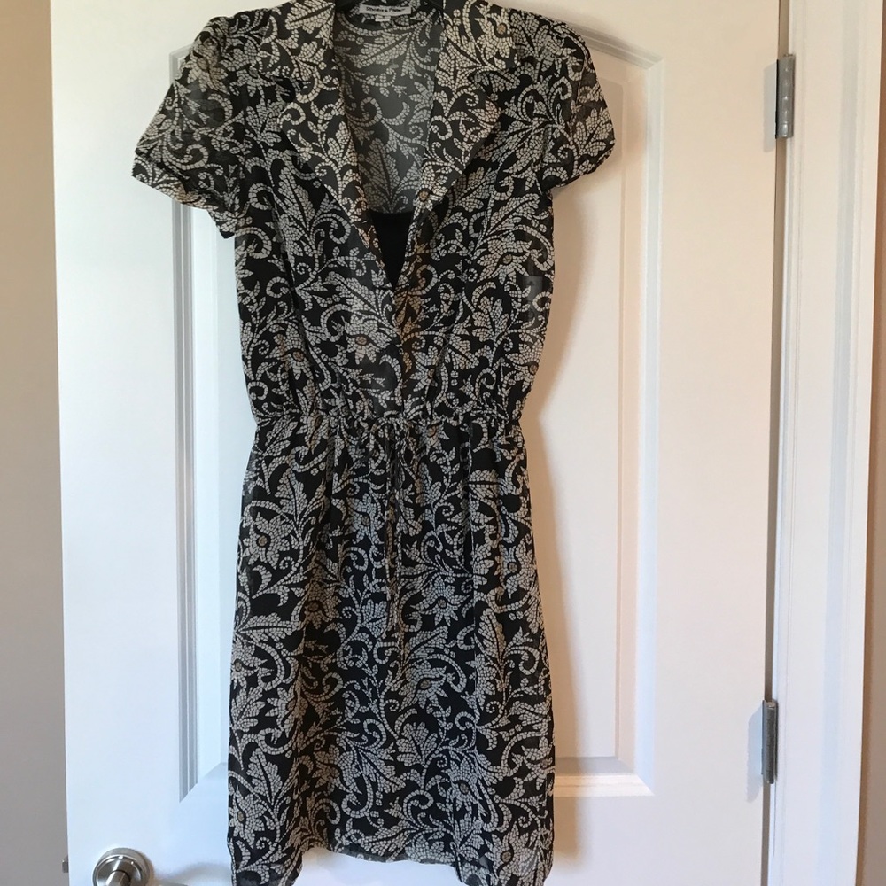Black & white shirt dress